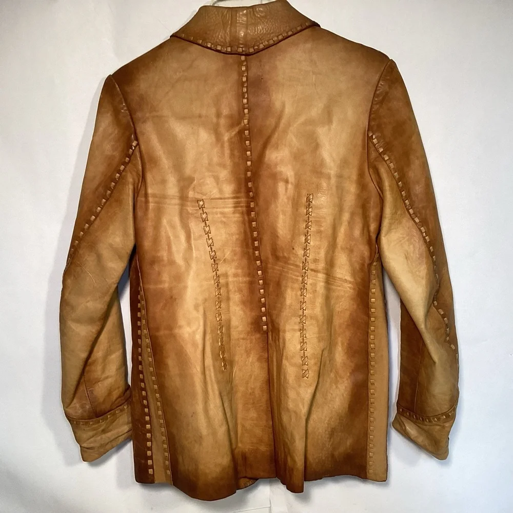 Vintage The Leather Ranch Western Leather Jacket Women’s size medium - Picture 5 of 16